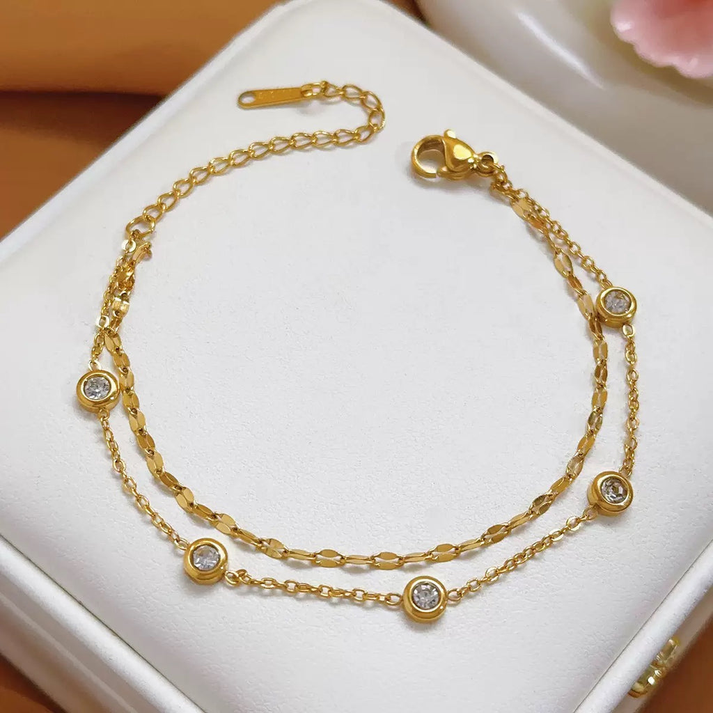 pulseira banhada a ouro #16