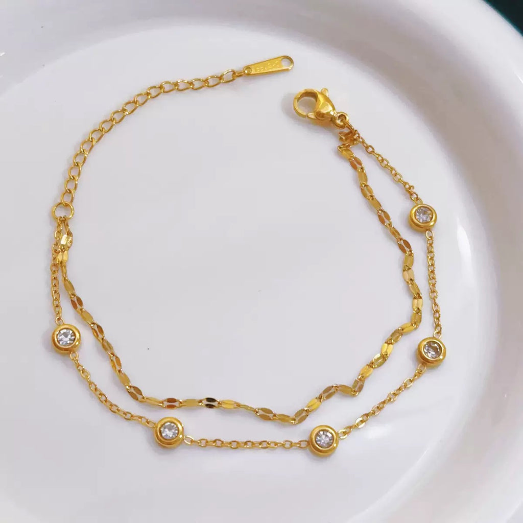pulseira banhada a ouro #16