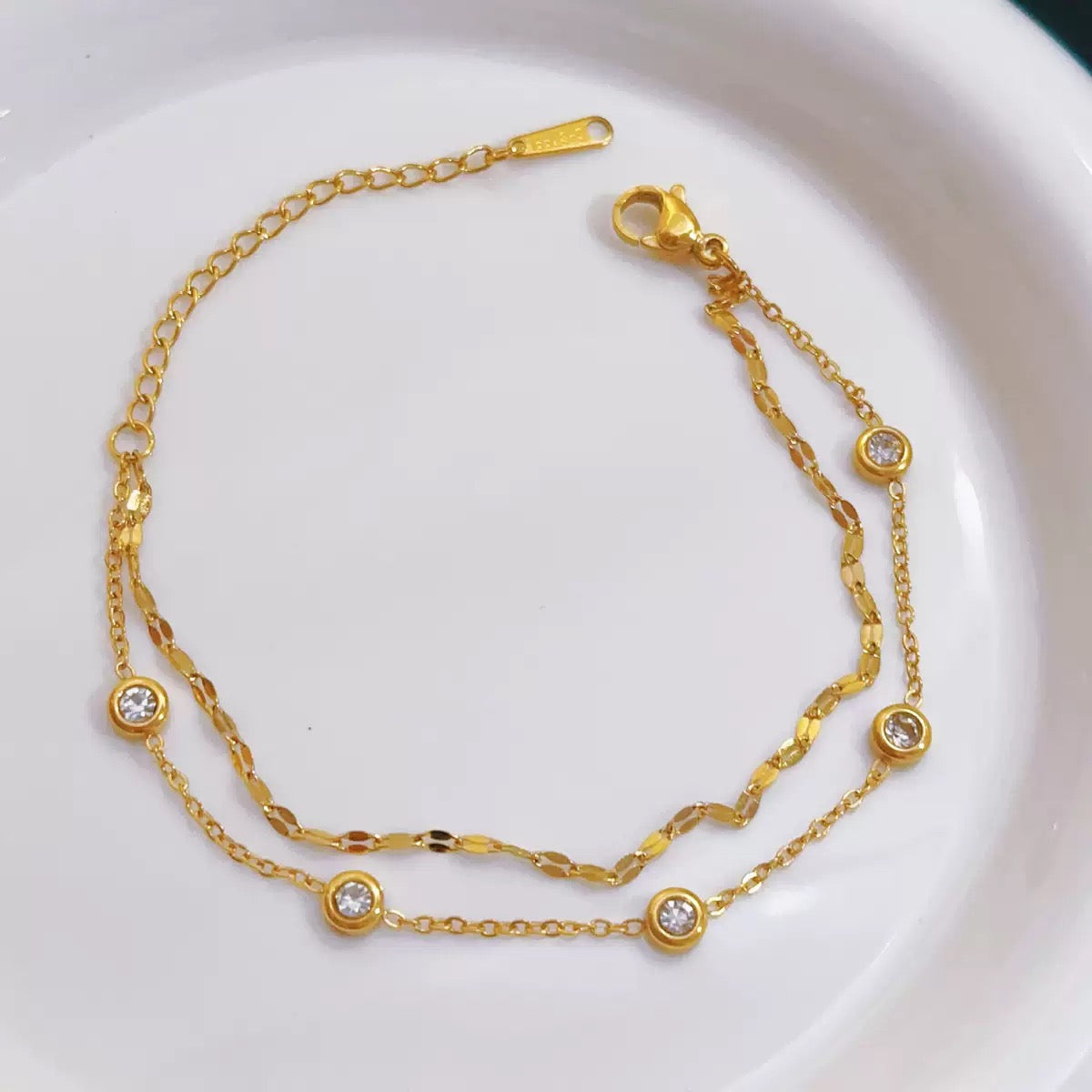 pulseira banhada a ouro #16