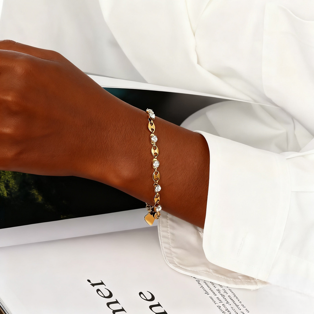 pulseira banhada a ouro #30