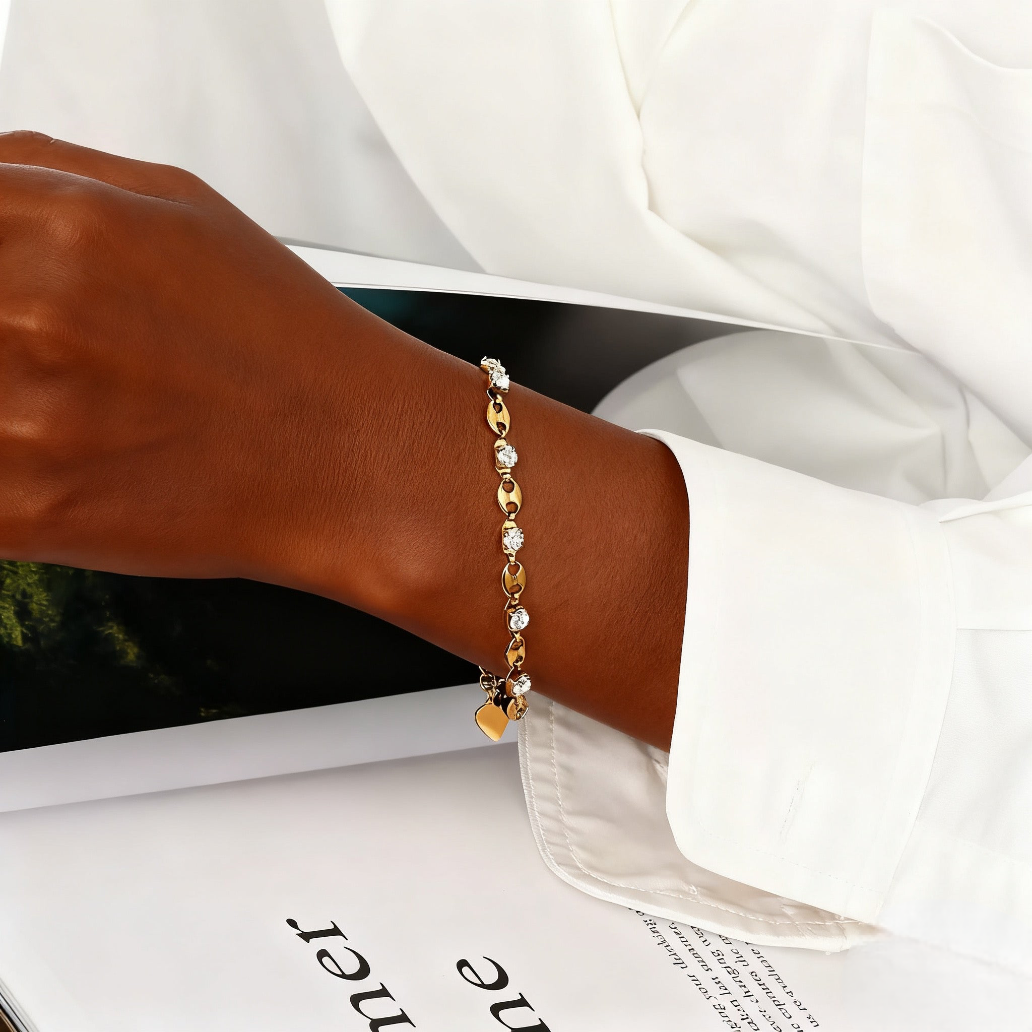 pulseira banhada a ouro #30