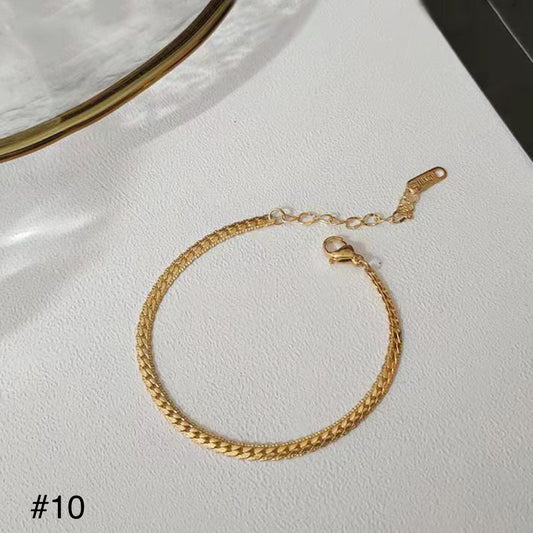 pulseira banhada a ouro #10